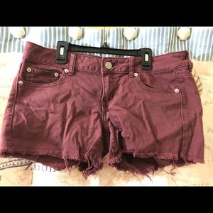 American eagle burgundy shorts